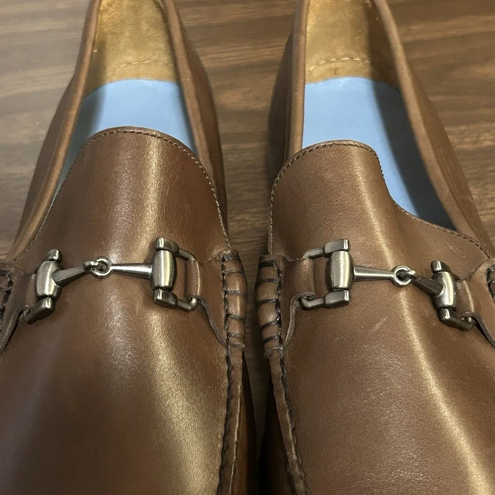 Peter Millar Bit Loafer Crown Leather Shoes Men's Sz. 13M Brown Driving Slip On